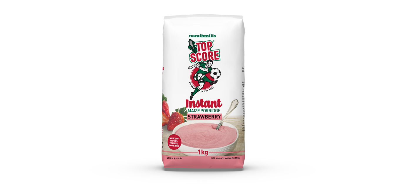 Namib Mills Launches New Instant Top Score Maize Porridge Strawberry
